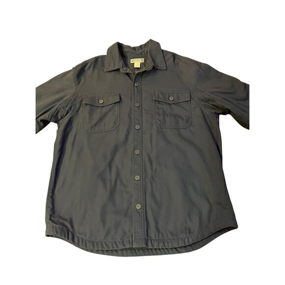 Duluth Trading Co Fire Hose Shirt Jac Mens L Blue Fleece Lined Work Jacket - Picture 3 of 13